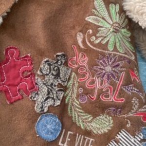 Desigual Embroidered Sherpa Jacket